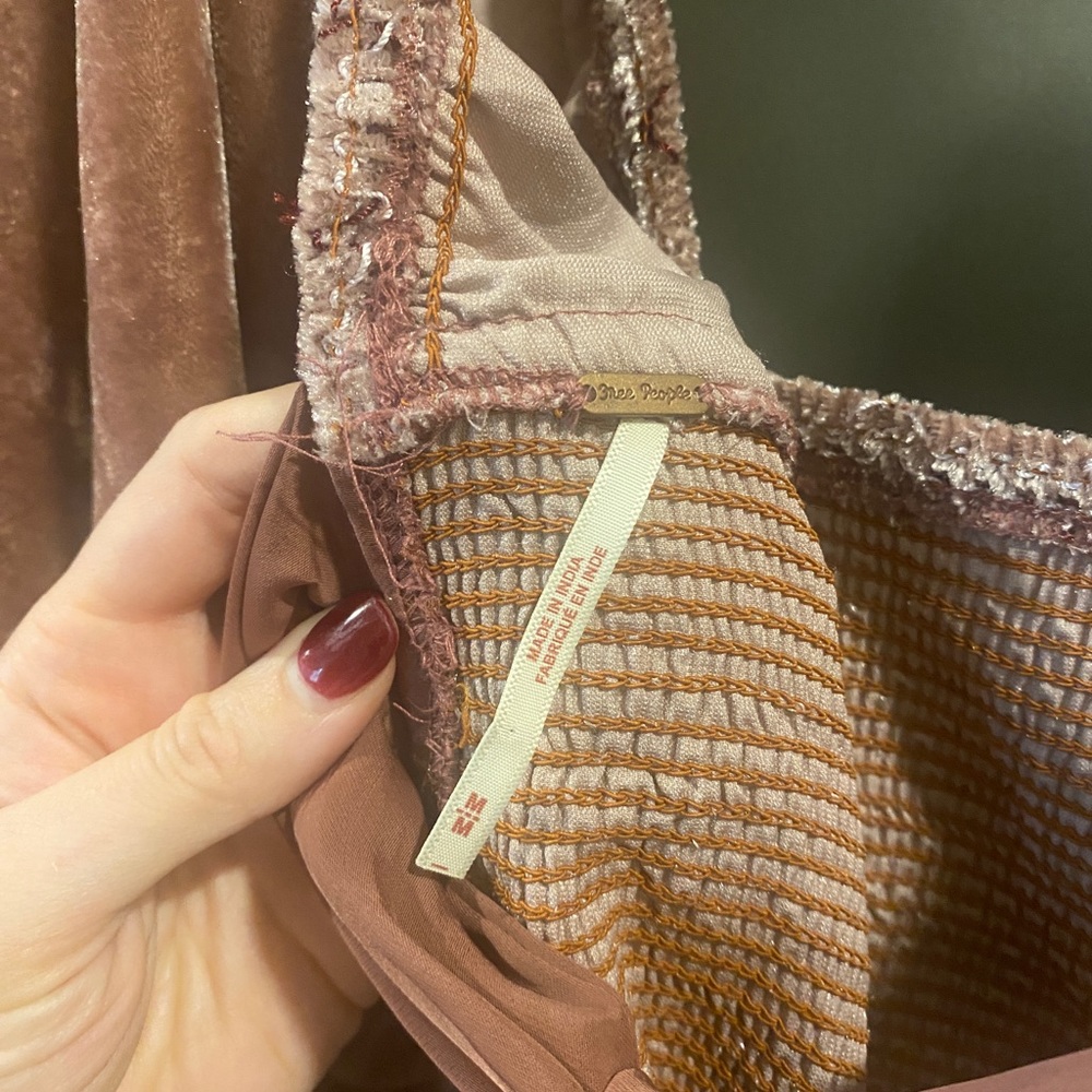 Free People Velvet Mini Dress - NWOT - Picture 3 of 3